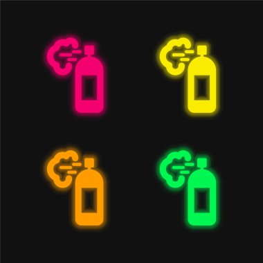 Air Freshener four color glowing neon vector icon clipart