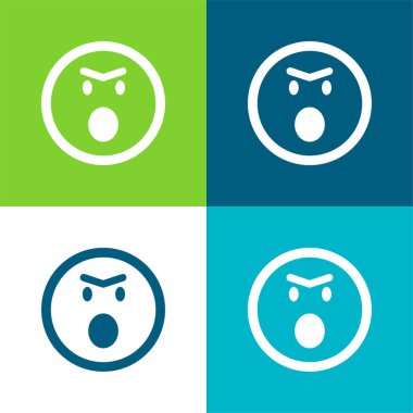 Yuvarlak Meydan Dış Hattı Düz Düz Düz Düz Düz Düz Ağızlı Öfkeli Duygusal Yüz Asgari Simge