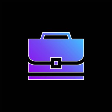 Evrak çantası mavi gradyan vektör simgesi