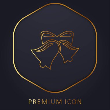 Bells golden line premium logo or icon clipart