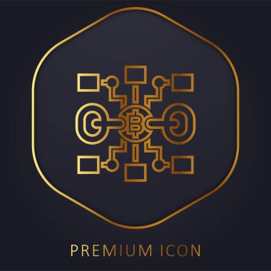 Altın hat prim logosu ya da simgesi engelle