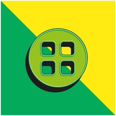 Uygulamalar Yeşil ve sarı modern 3d vektör simgesi logosu