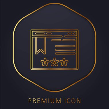 Yer imi altın çizgi premium logosu veya simgesi