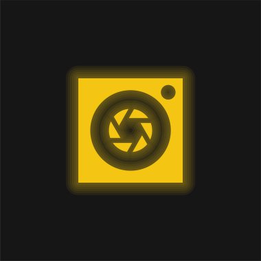 Parlak sarı neon simgesi