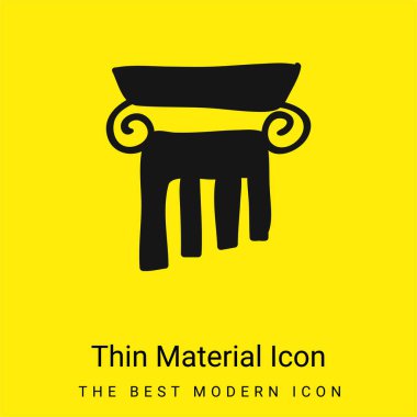 Antique Column minimal bright yellow material icon clipart