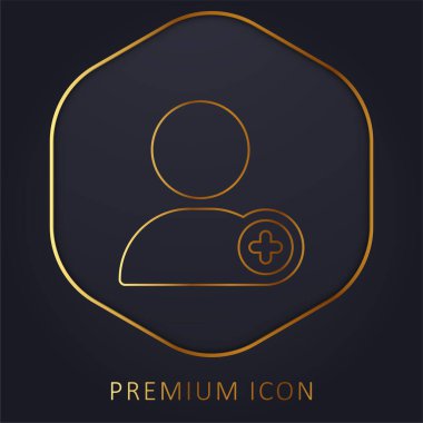 Kullanıcı altın satırı premium logosu ya da simgesi ekle