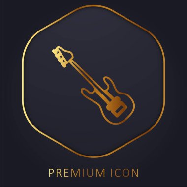 Bass Gitar Altın Çizgisi logosu veya simgesi