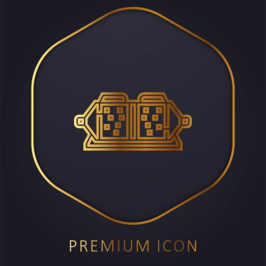 Fren yastığı altın çizgi prim logosu veya simgesi