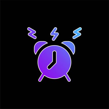 Alarm mavi gradyan vektör simgesi