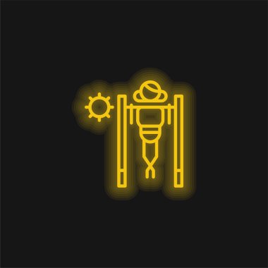 Parlak sarı neon simgesi