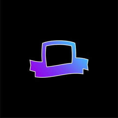 Ödül Sembolü Bir Kalkan ve Bir Sancak Mavi Gradyan vektör simgesi