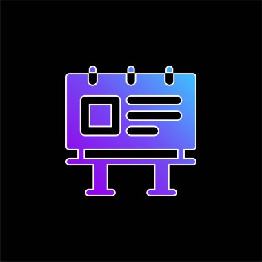 Billboard mavi gradyan vektör simgesi