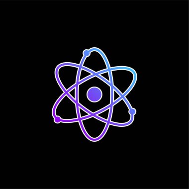 Atom mavi gradyan vektör simgesi