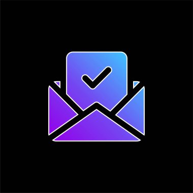 Mavi gradyan vektör simgesini onayla