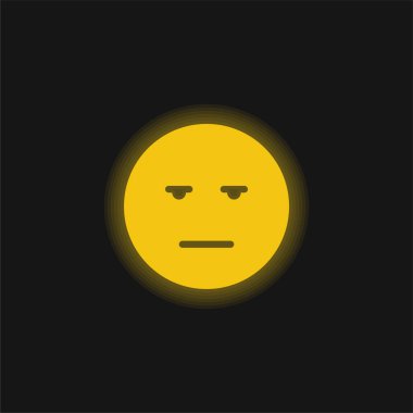 Sıkıcı sarı parlak neon simgesi