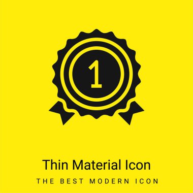 Award minimal bright yellow material icon clipart