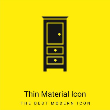 Bedroom Drawers Furniture minimal bright yellow material icon clipart