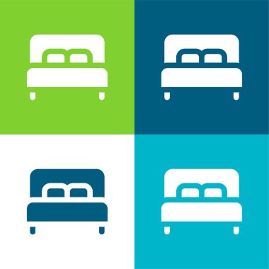 Yatak Düz 4 renk en küçük simge kümesi