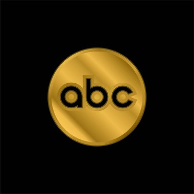 altın kaplama metalik simge veya logo vektörü