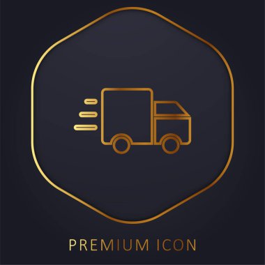 Altın çizgi prim logosu veya simgesi ekler