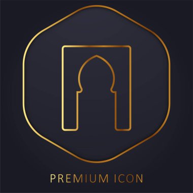 Altın çizgi prim logosu veya simgesi
