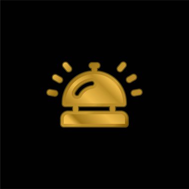 Altın kaplama metal simge veya logo vektörü