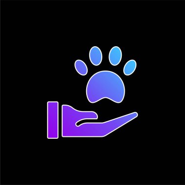 Hayvan Terapisi mavi gradyan vektör simgesi