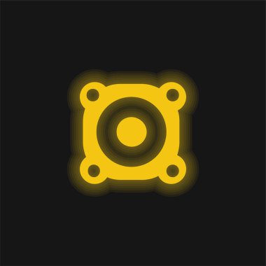 Yükseltici sarı parlayan neon simgesi