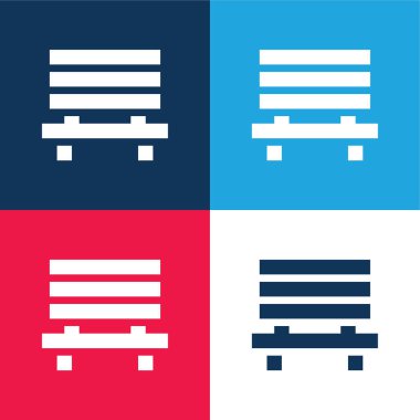 Mavi ve kırmızı dört renk en küçük simge kümesi