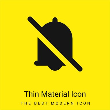 Alarm minimal bright yellow material icon clipart