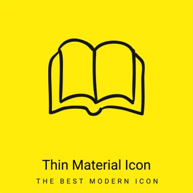 Açılmış Kitap Çizilmiş El Aracı Asgari parlak sarı malzeme simgesi