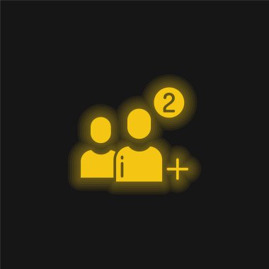 Kullanıcı sarı parlak neon simgesi ekle
