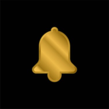 Altın kaplama metal simge veya logo vektörü