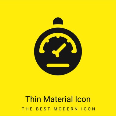 Barometer minimal bright yellow material icon clipart