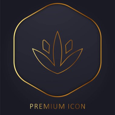 Agave altın çizgi premium logo veya simgesi