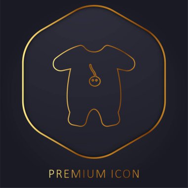 Çizgi film Tasarımlı Bebek Giysisi Altın Çizgi Premium logosu veya simgesi