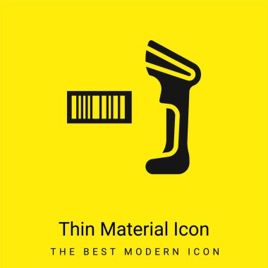 Barcode Scanner minimal bright yellow material icon clipart