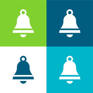 Bell Düz 4 renk simgesi seti