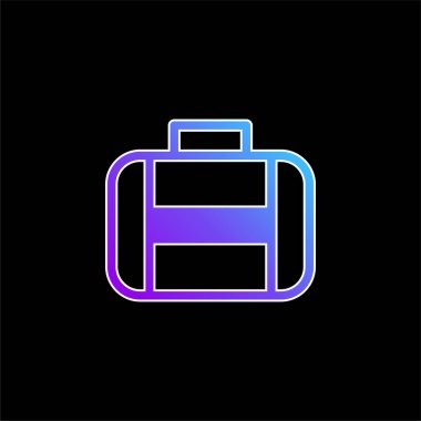 Big Suitcase blue gradient vector icon clipart
