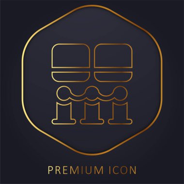 Sanat Müzesi altın hat premium logosu veya simgesi
