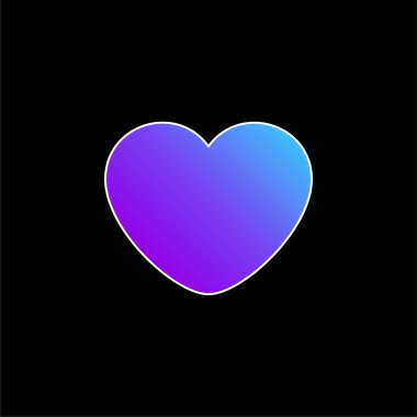 Badoo mavi gradyan vektör simgesi