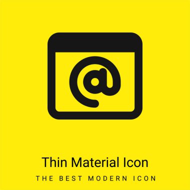 At Sign minimal bright yellow material icon clipart
