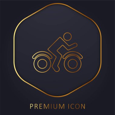 Bisiklet Sürücüsü Tarafı Görünümü Altın Hat prim logosu veya simgesi