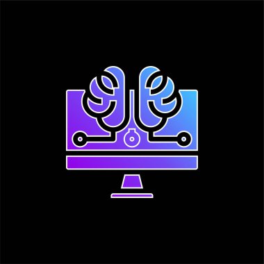 Yapay Zeka mavi gradyan vektör simgesi