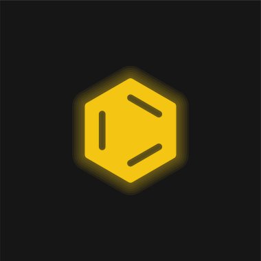 Benzen sarı parlak neon ikonu