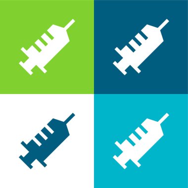 Anestezi Düz 4 renk en az simge kümesi