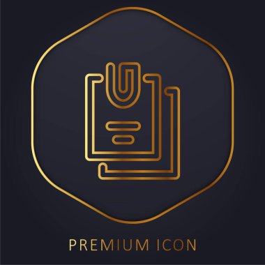 Attached Files golden line premium logo or icon clipart