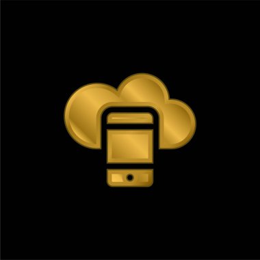 Yedeklenmiş altın kaplama metalik simge veya logo vektörü