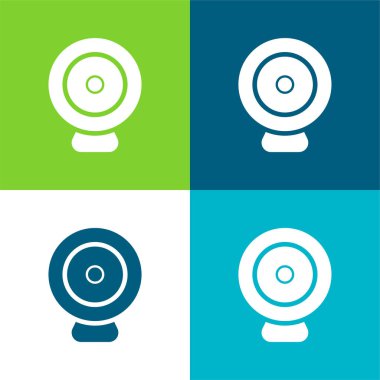 Büyük Webcam Düz 4 renk en küçük simge seti