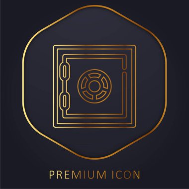 Banka Kasası Altın Hat prim logosu veya simgesi